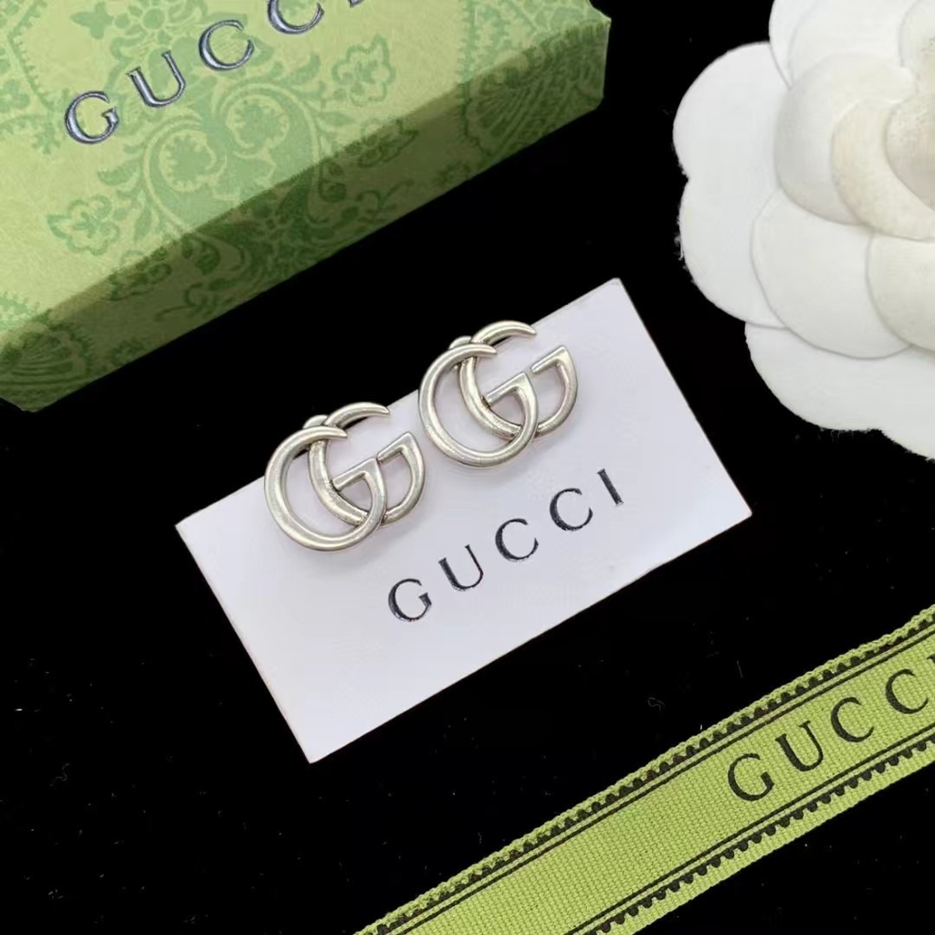 Polished Double-G Stud Earrings