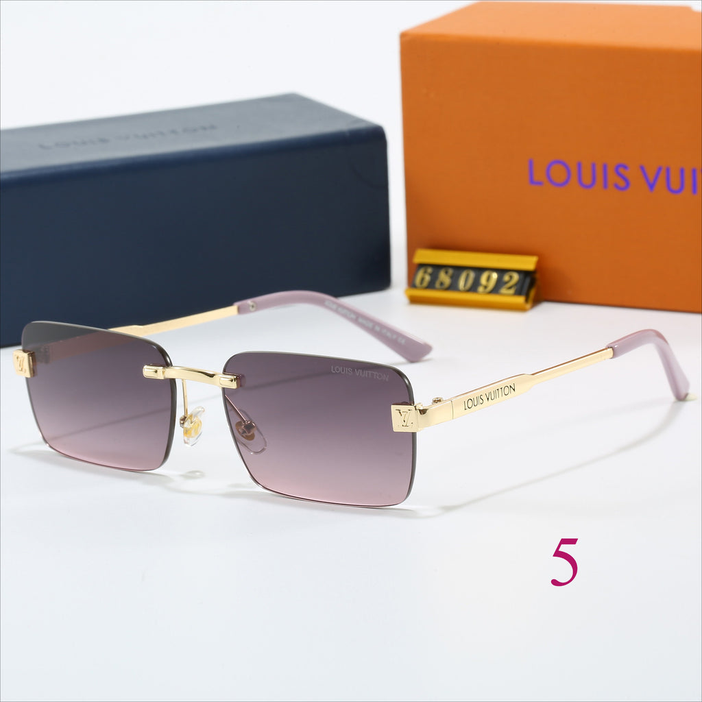 Gafas de sol cuadradas sin montura con lentes de monograma
