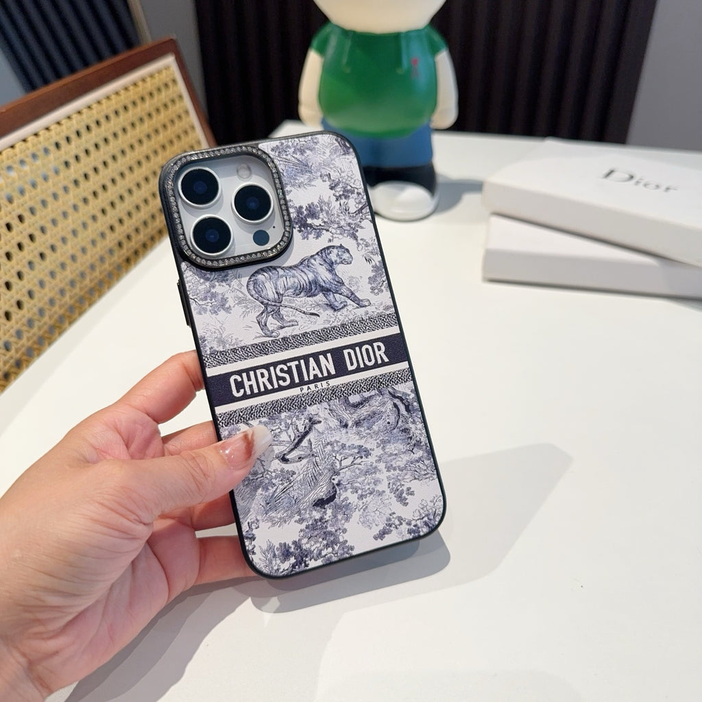 Scenic Print Phone Case with Lettered Band