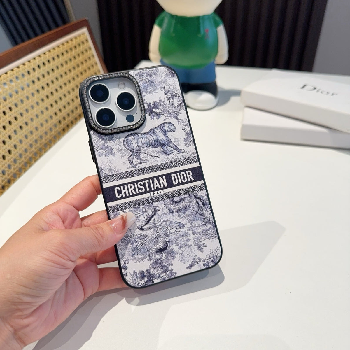 Scenic Print Phone Case with Lettered Band