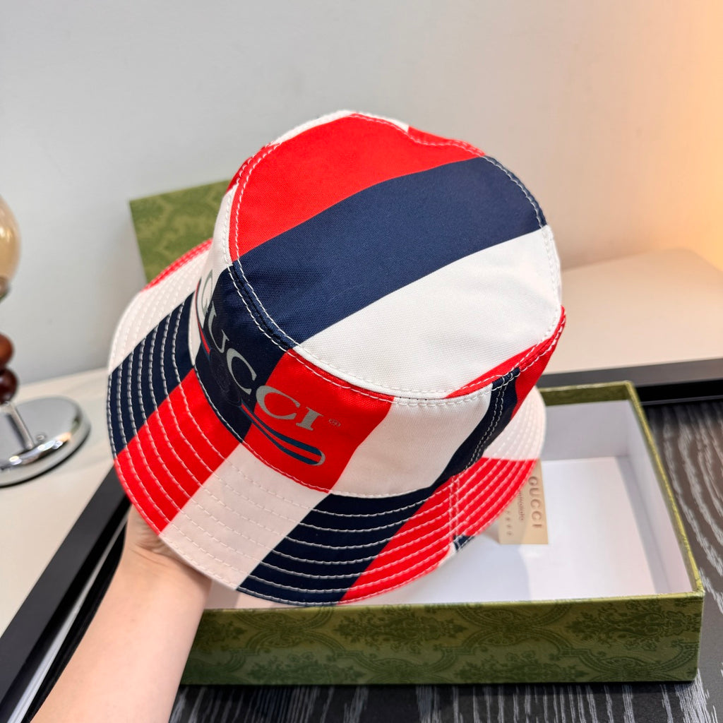 Colorblock Lettered Bucket Hat