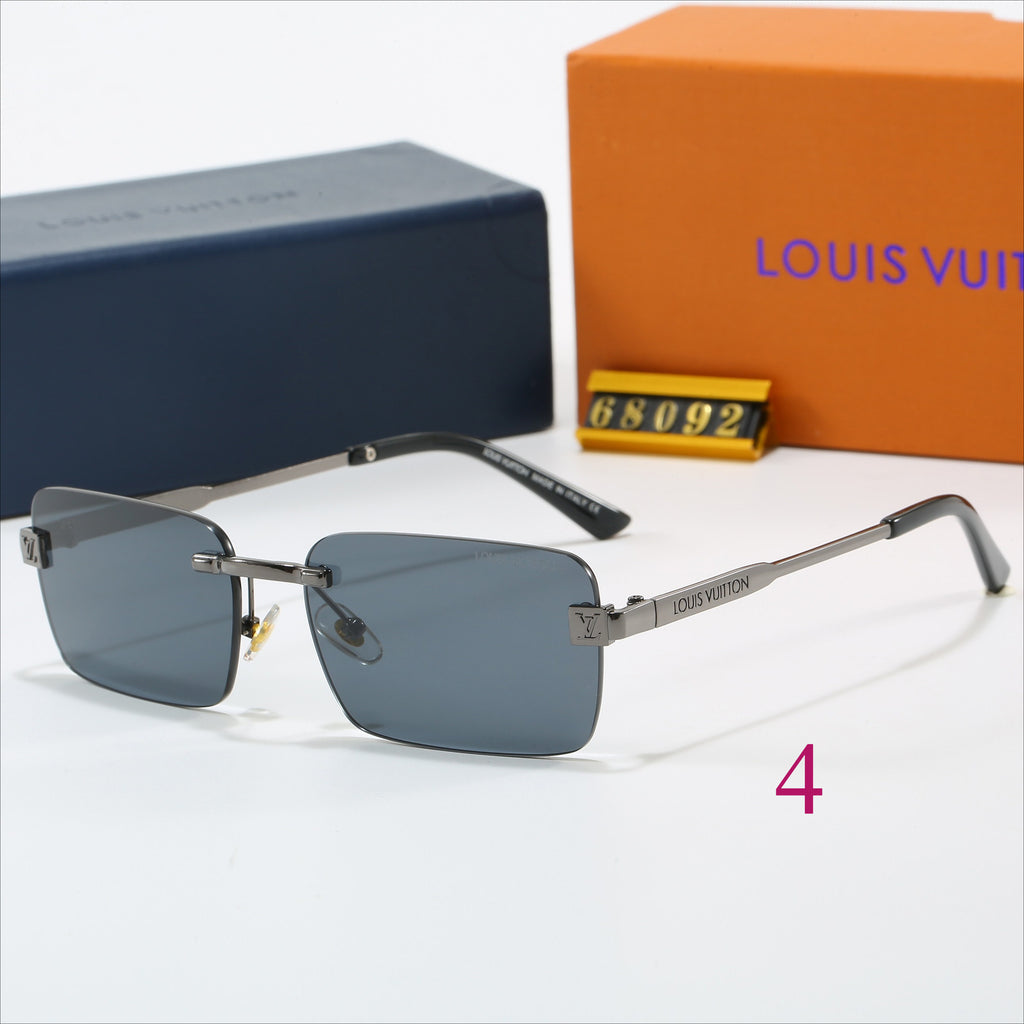 Gafas de sol cuadradas sin montura con lentes de monograma