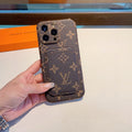 Funda para teléfono con monograma y bolsillo para tarjetas
