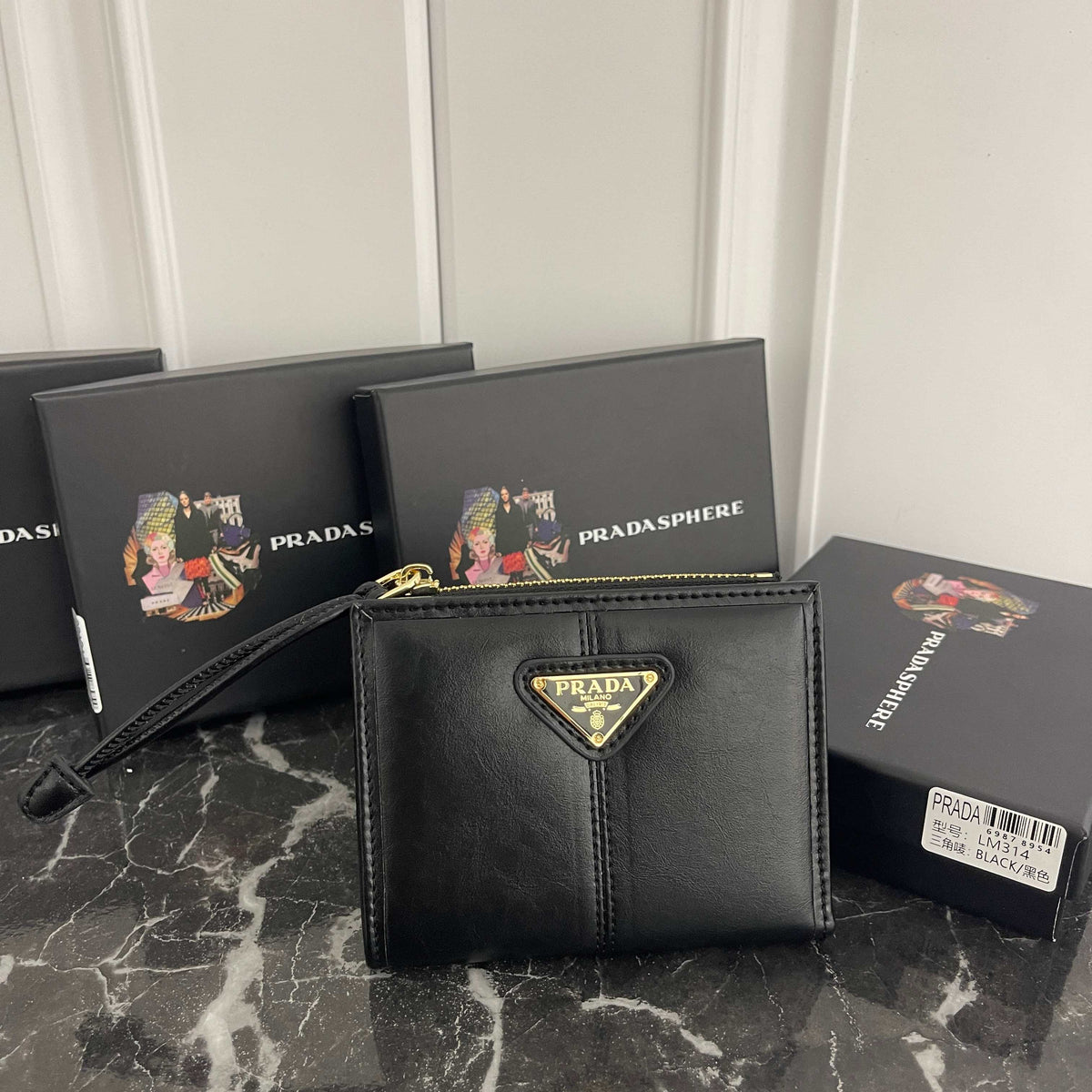 Triangle Emblem Flap Wallet 030