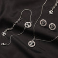 Kupfer Zirkonium Echt Vergoldet Ohrringe Armband Halskette Set