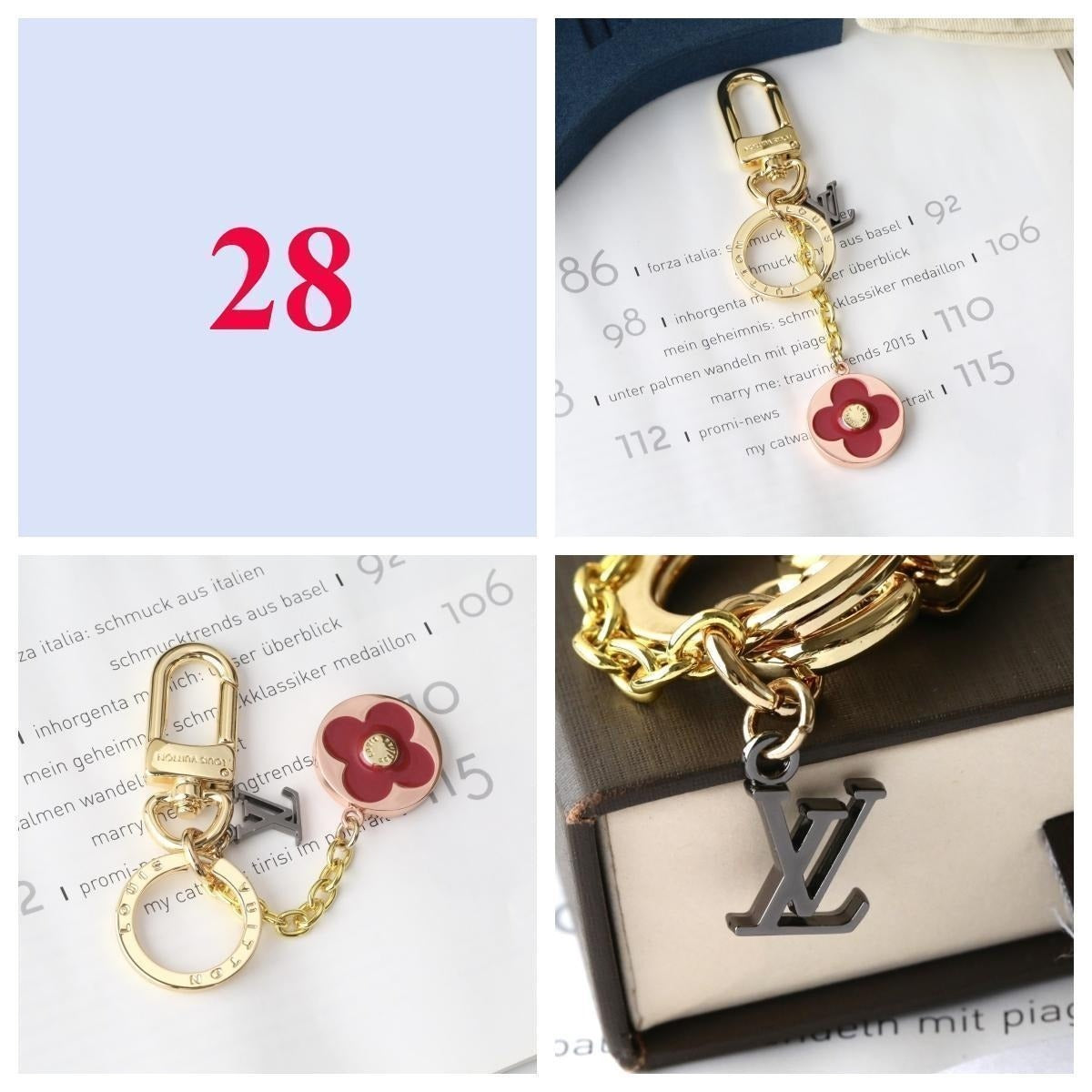 Handbag & Letter Charm Keychain - Style Options