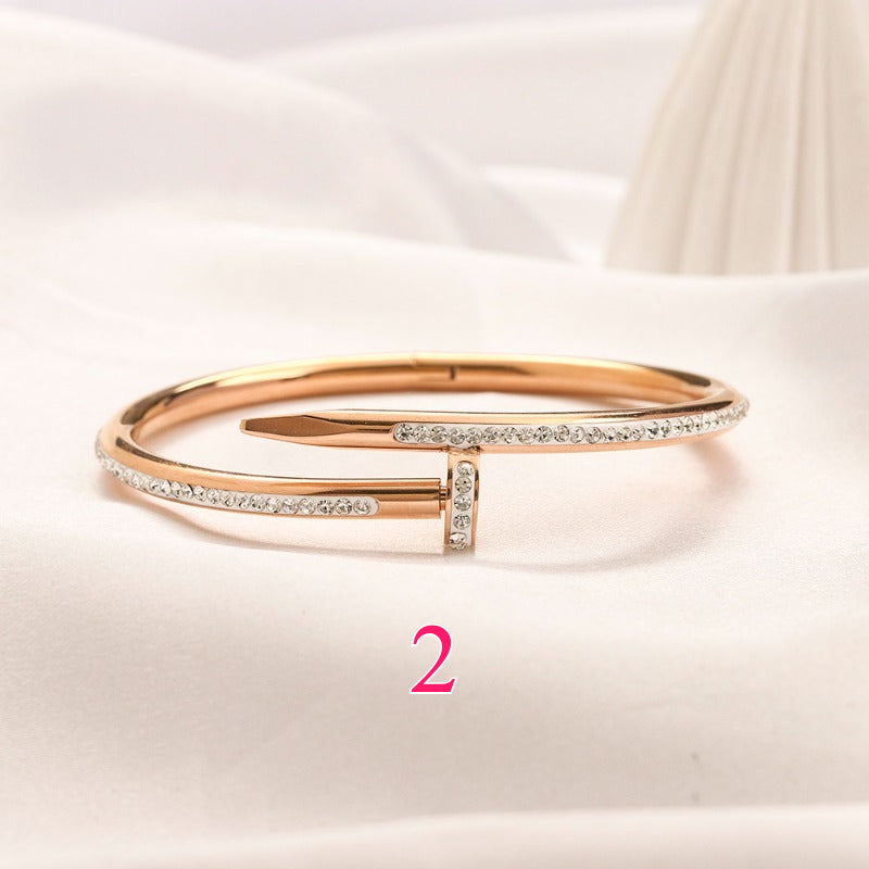 Bracelet jonc clou en acier inoxydable 304 - Options de style