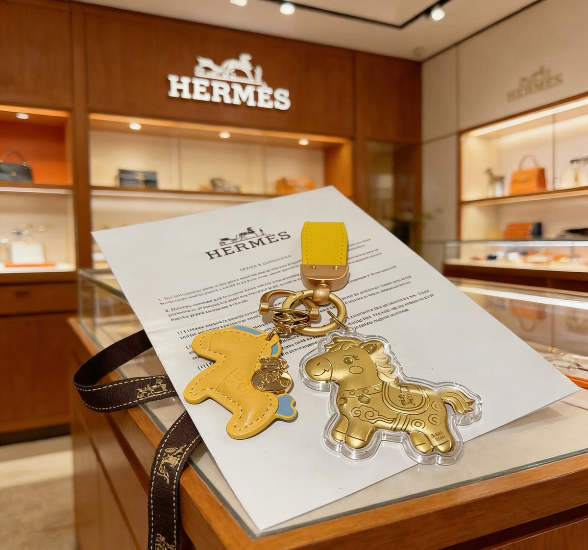 Horse Charm Keychain with Strap