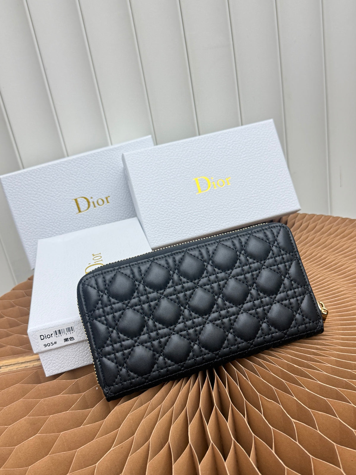 Quilted Long Zip Wallet 036