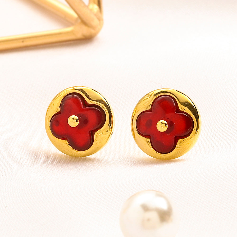 304 Stainless Steel Flower Motif Earrings, Bracelet & Necklace Collection