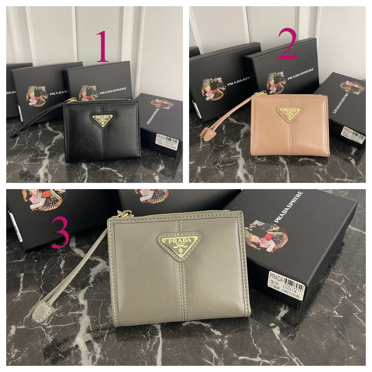 Triangle Emblem Flap Wallet 030