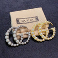 Bead-Set Double Letter Brooch