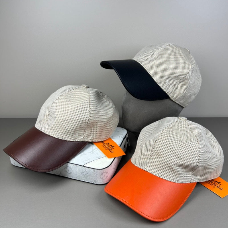 Contrast Brim H-Motif Baseball Cap