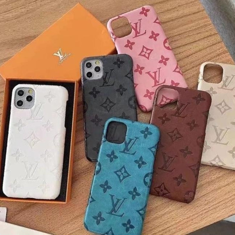 Colorful Raised Monogram Phone Case