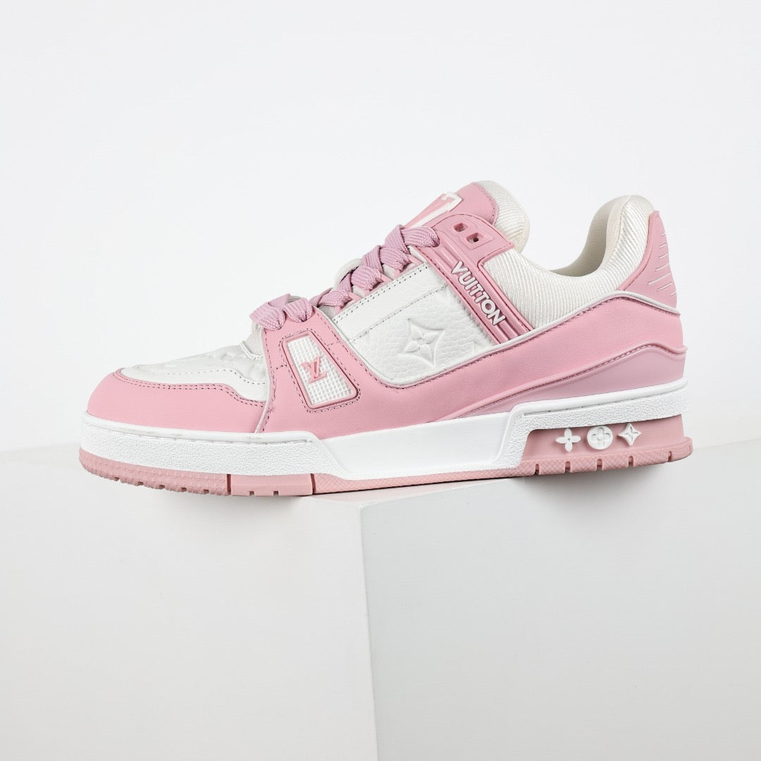 Zapatillas bajas rosas y blancas