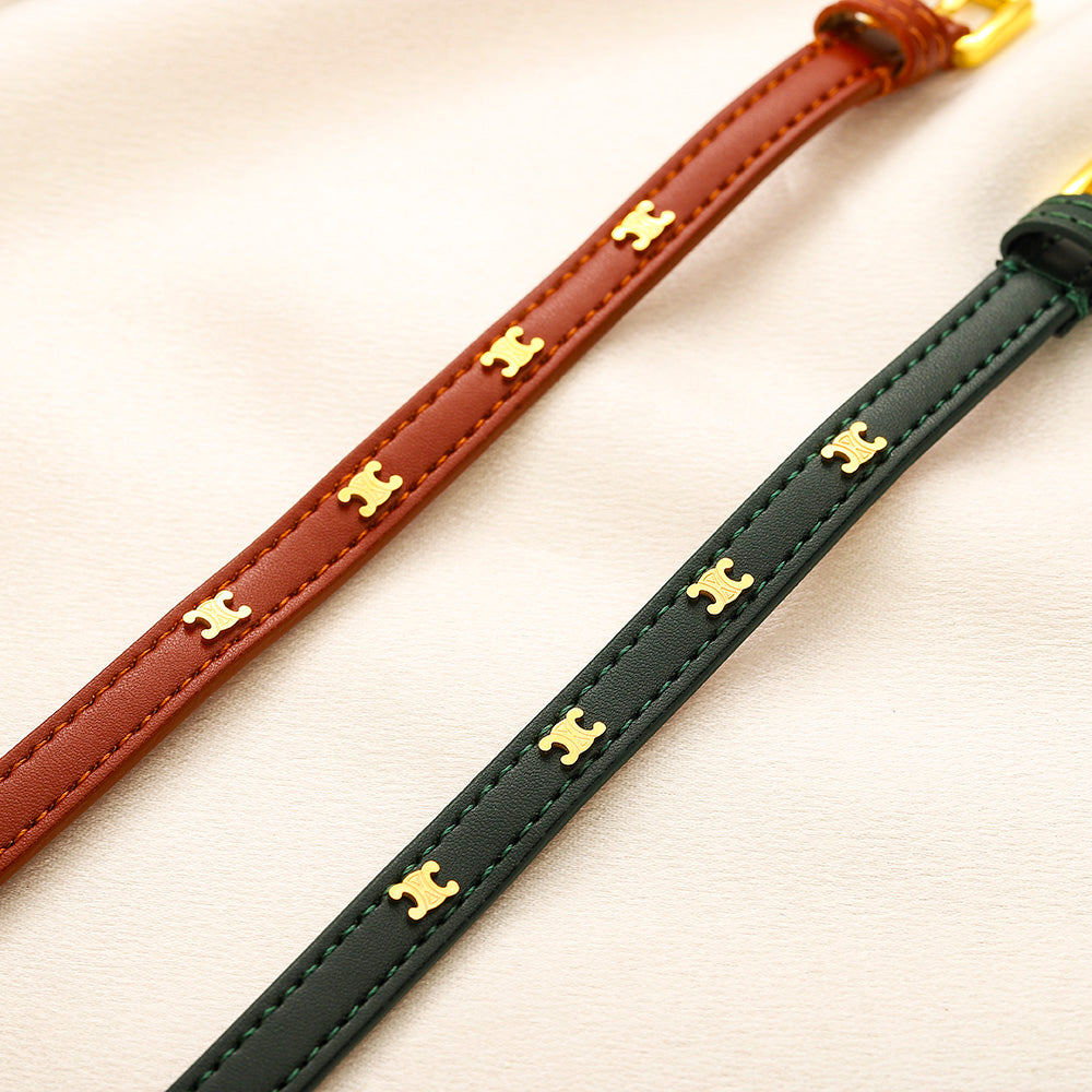Quatrefoil Double Wrap Strap Bracelet