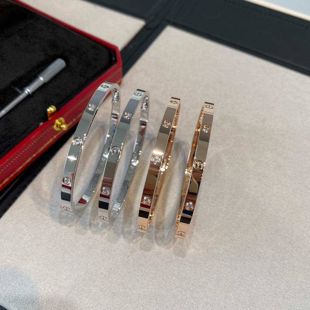Polished Screw-Detail Bangle Bracelet