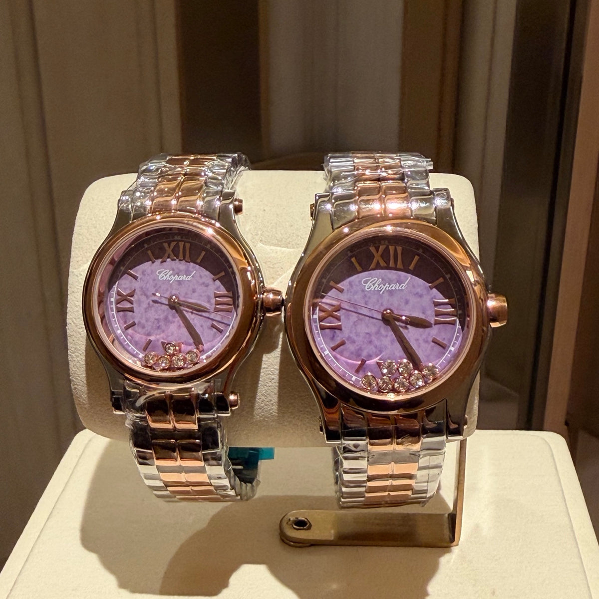 Purple Floating Crystal Bracelet Watch - Style 2