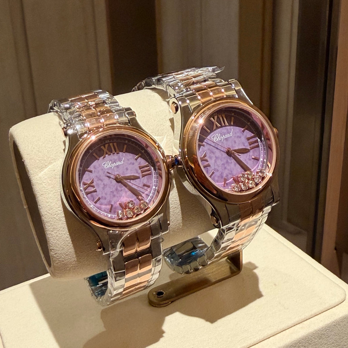Purple Floating Crystal Bracelet Watch - product view 2