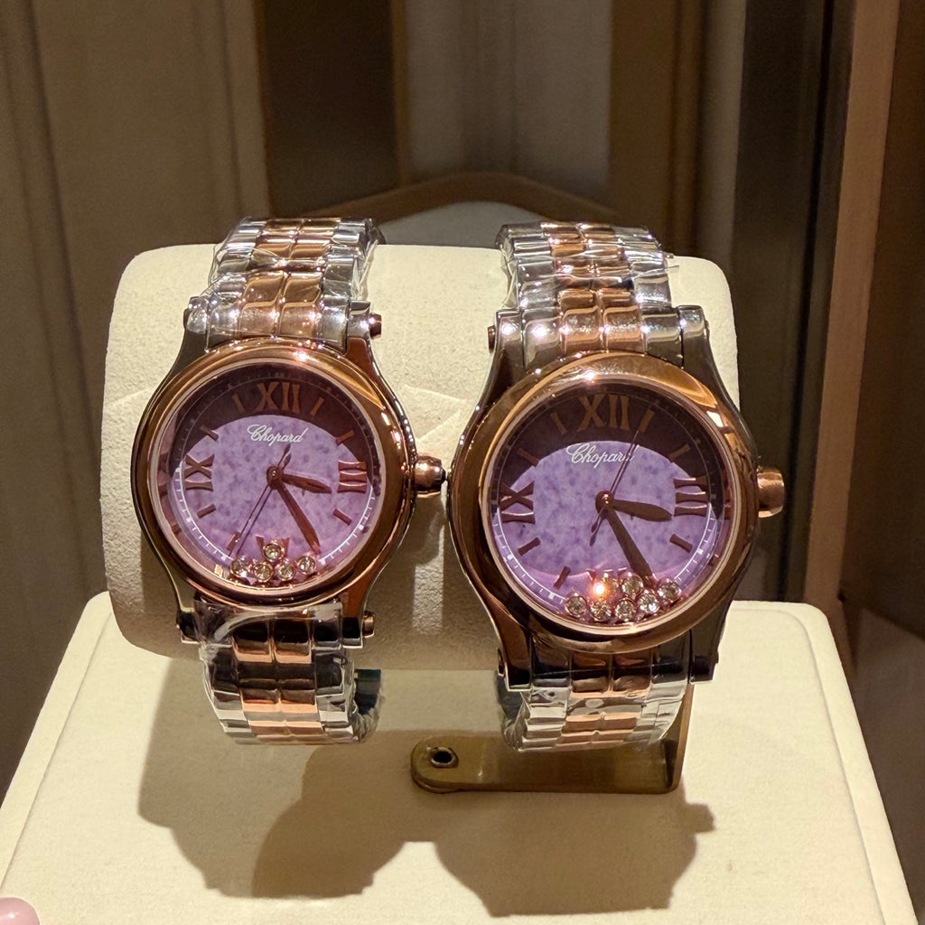Purple Floating Crystal Bracelet Watch - product view 4