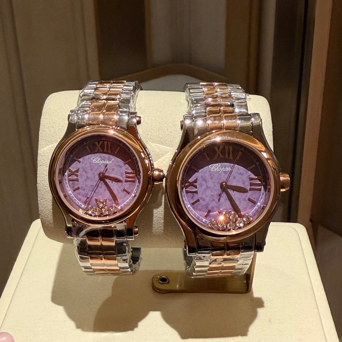 Purple Floating Crystal Bracelet Watch - product view 4