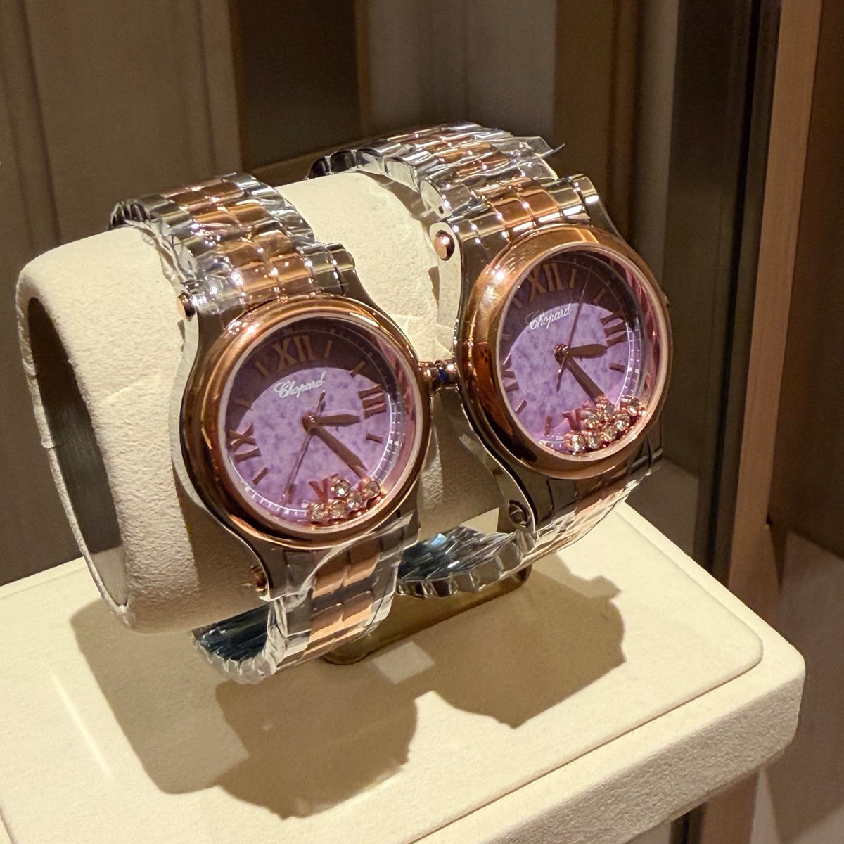 Purple Floating Crystal Bracelet Watch - product view 5