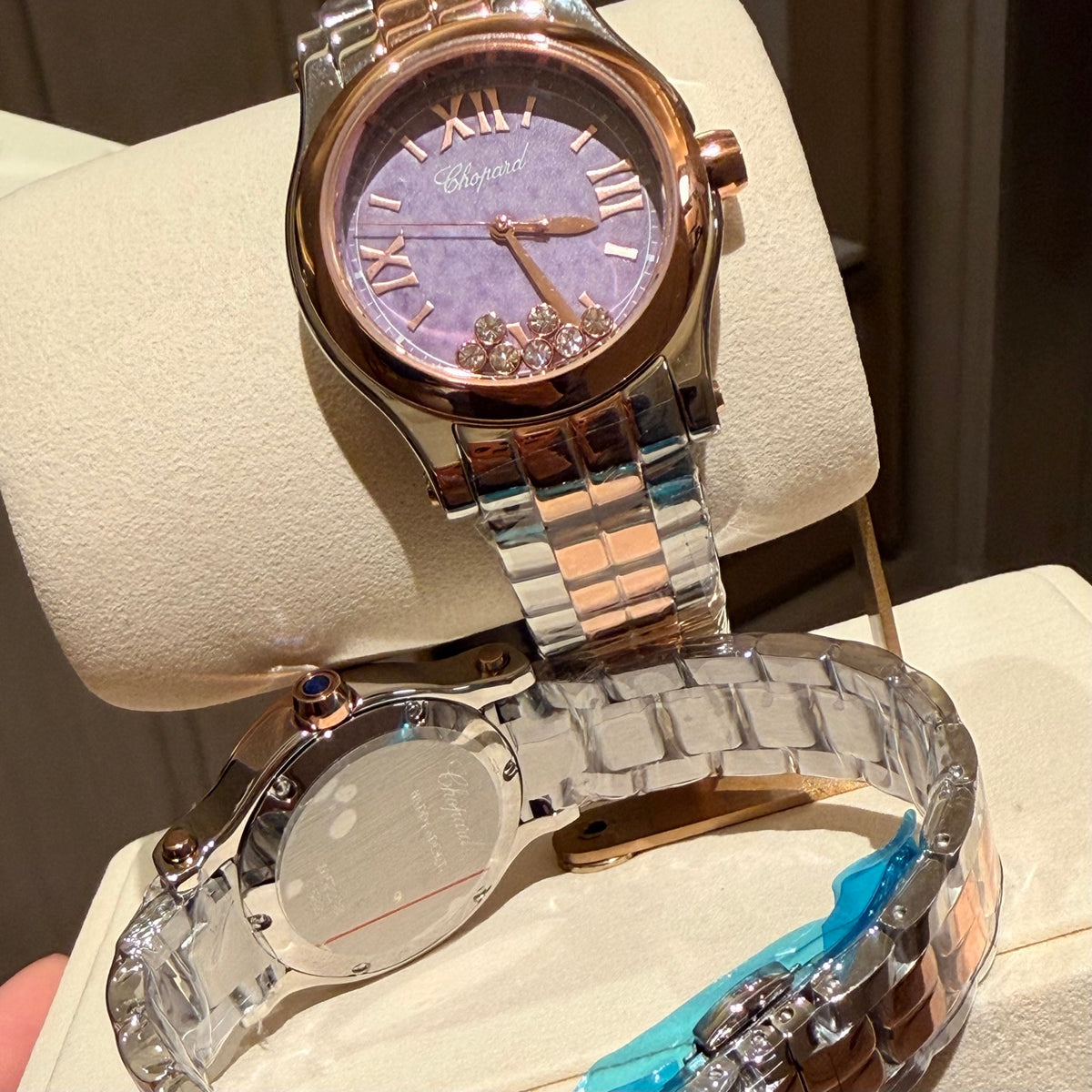 Purple Floating Crystal Bracelet Watch - product view 6
