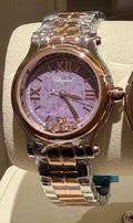 Purple Floating Crystal Bracelet Watch - Style 1