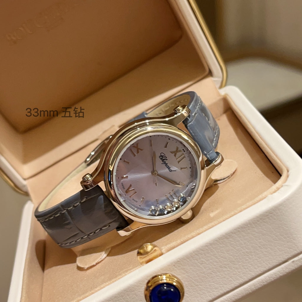 33mm Floating Crystal Gray Strap Watch - product view 3