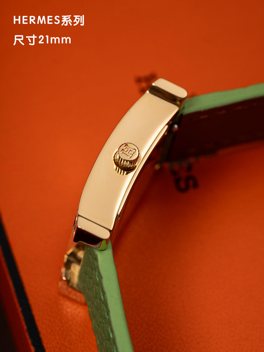 21mm Gold-Tone Crystal Frame Strap Watch - product view 7