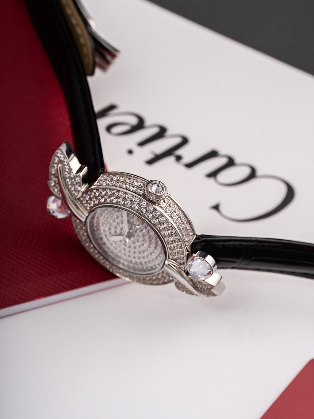 Leaf-Accent Crystal Strap Watch - product view 7