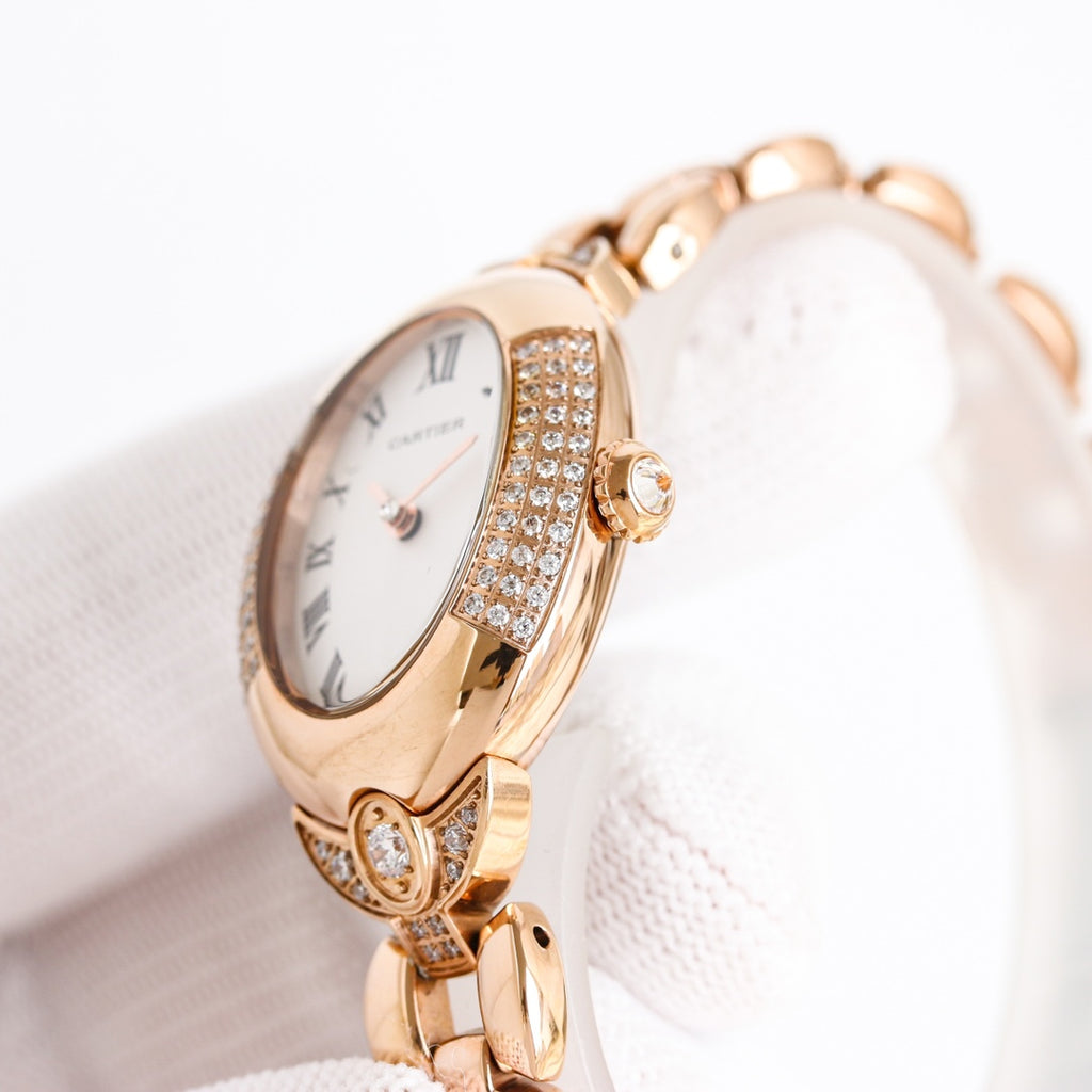 30mm Oval Crystal Link Bracelet Watch - product view 7