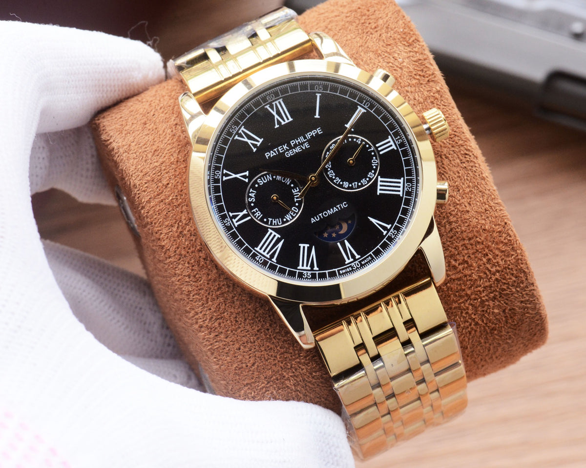 41mm Multi-Dial Automatic Bracelet Watch - Gold / Black