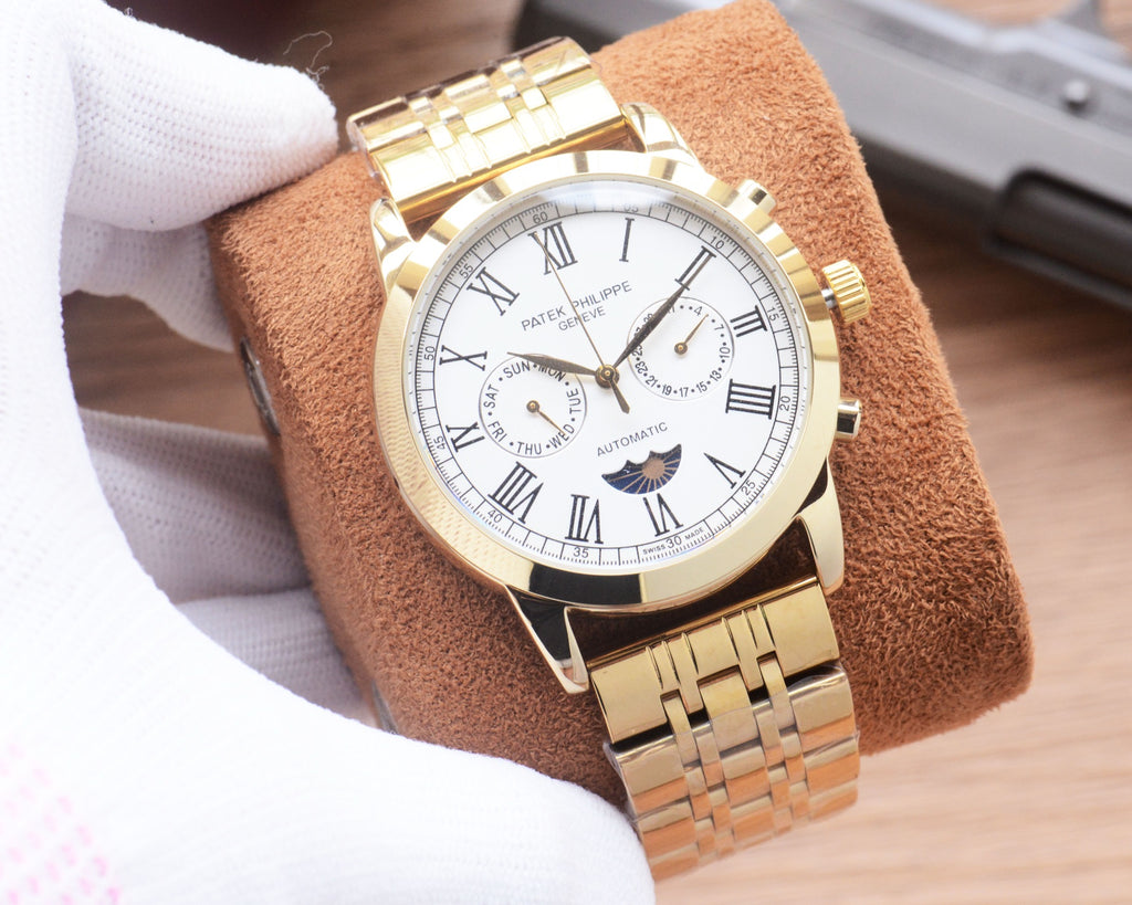 41mm Multi-Dial Automatic Bracelet Watch - Gold / White