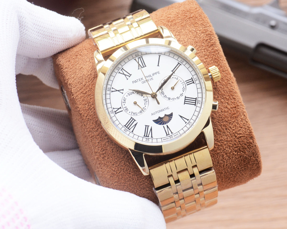 41mm Multi-Dial Automatic Bracelet Watch - Gold / White