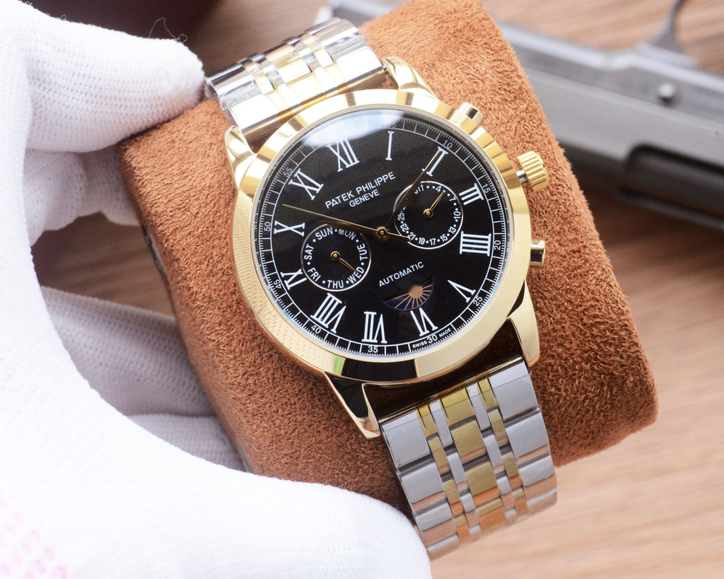 41mm Multi-Dial Automatic Bracelet Watch - Two-Tone / Black