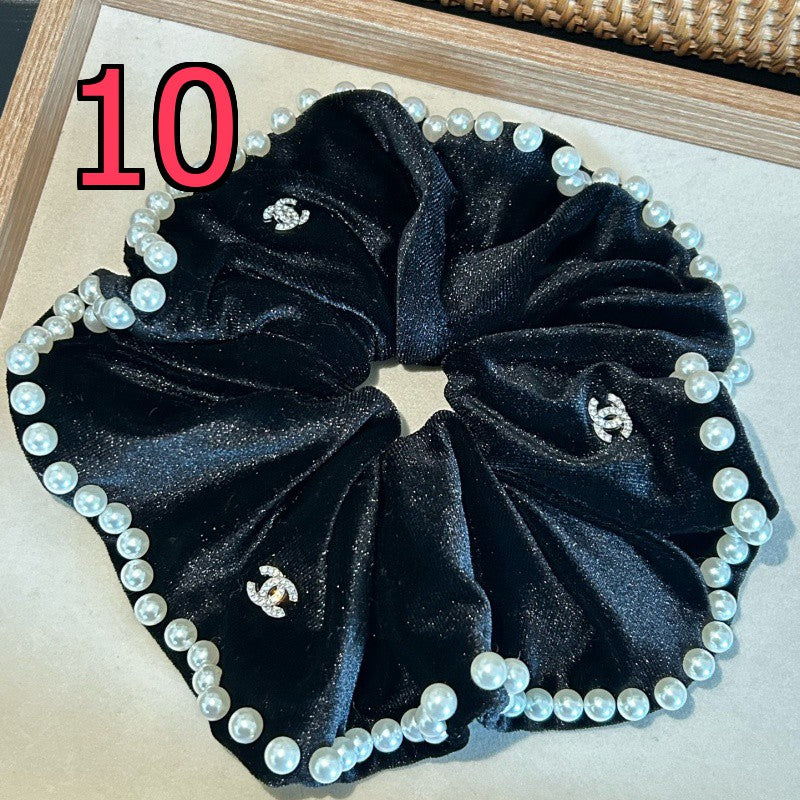 Decorative Scrunchie - Bow and Bead-Accent Options