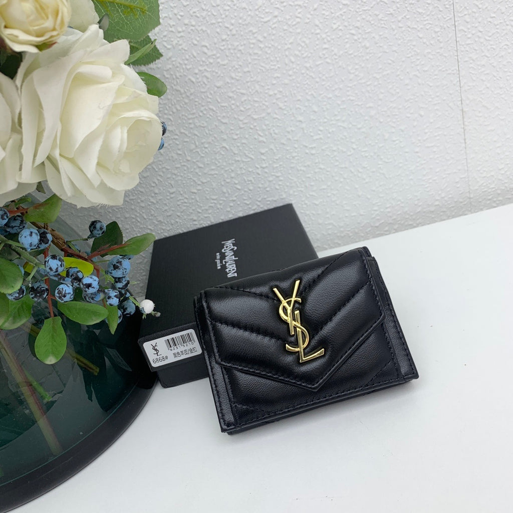 Portefeuille compact effet croco 026