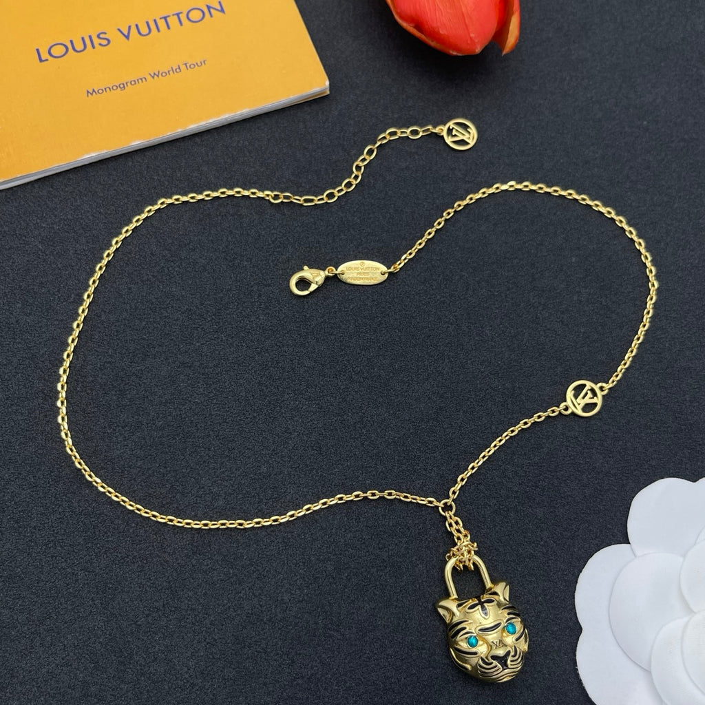 Pave Floral Pendant Station Necklace