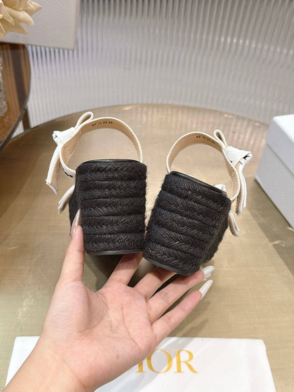 Lettered Strap Platform Sandals
