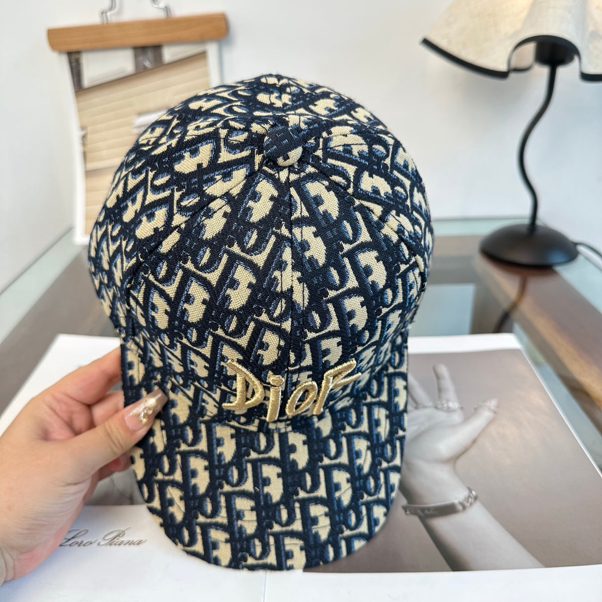 Monogram Lettering Baseball Cap