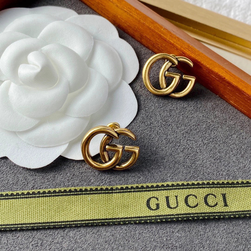 Polished Double-G Stud Earrings