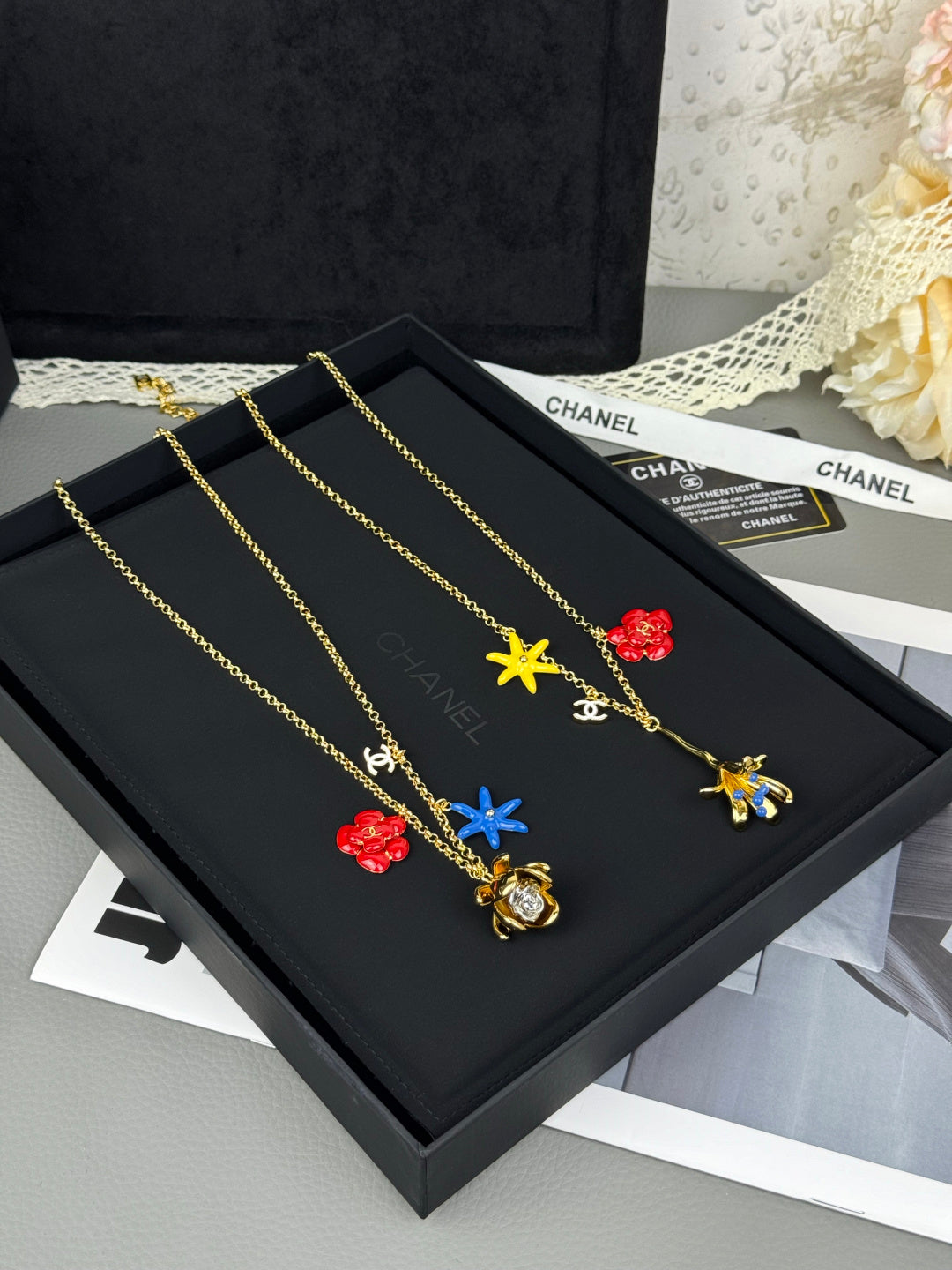 Botanical Charm Y-Drop Necklace
