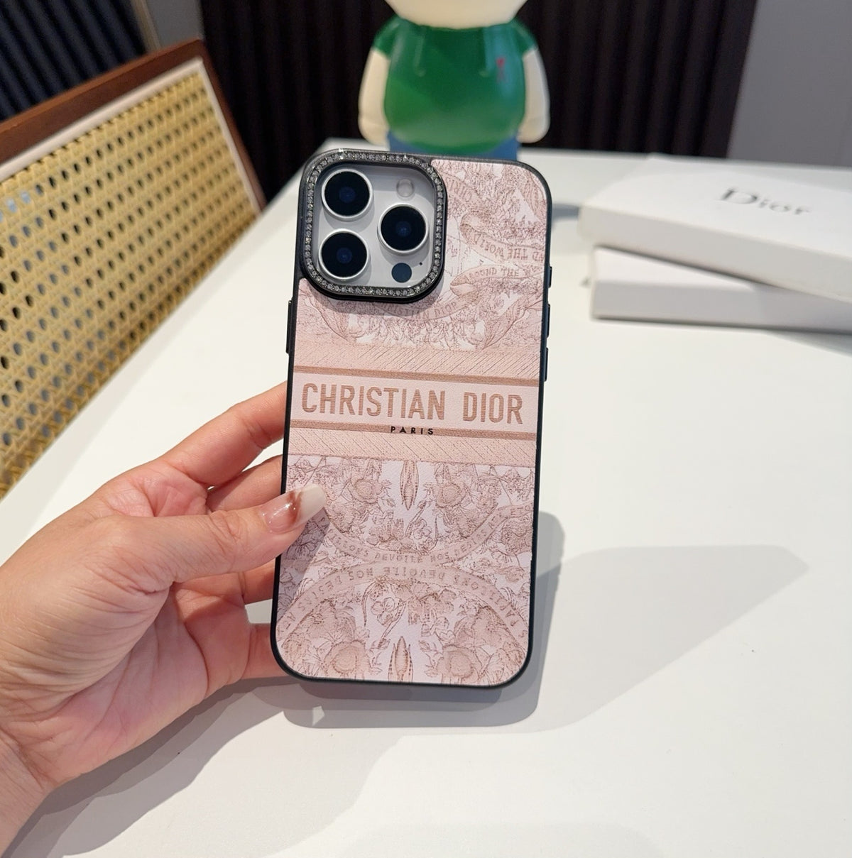Scenic Print Phone Case with Lettered Band