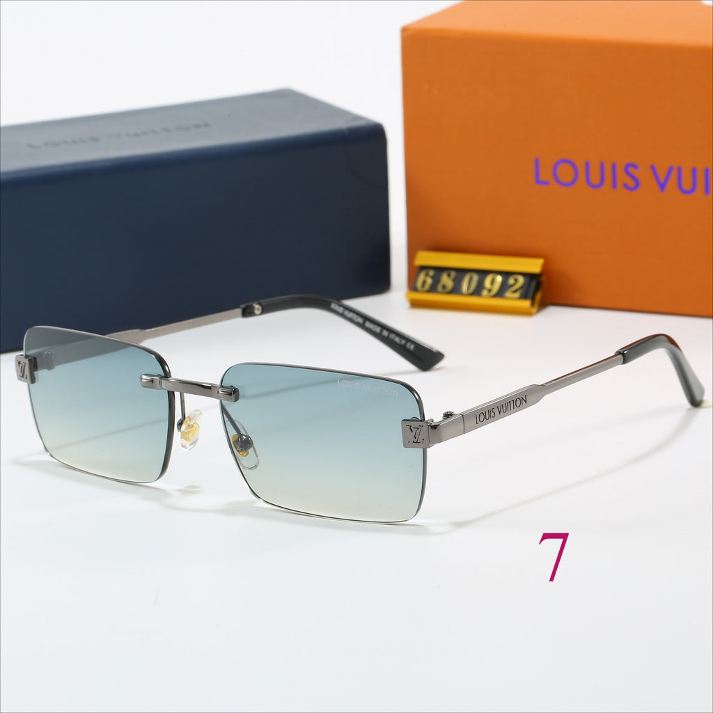 Gafas de sol cuadradas sin montura con lentes de monograma