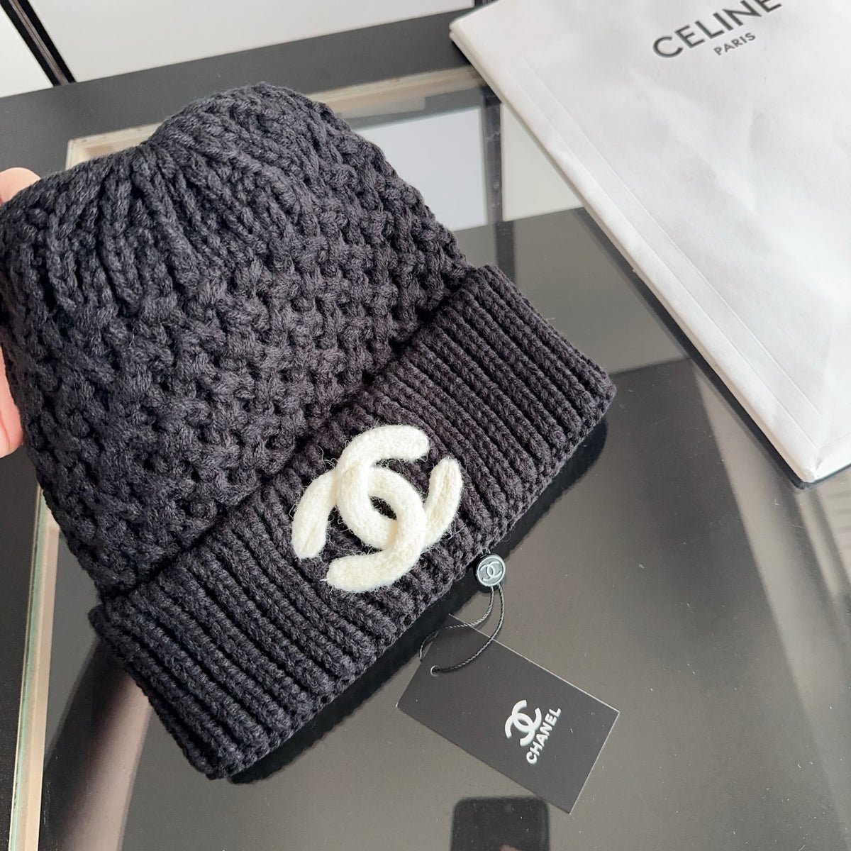 Chunky Cable Knit Cuffed Beanie