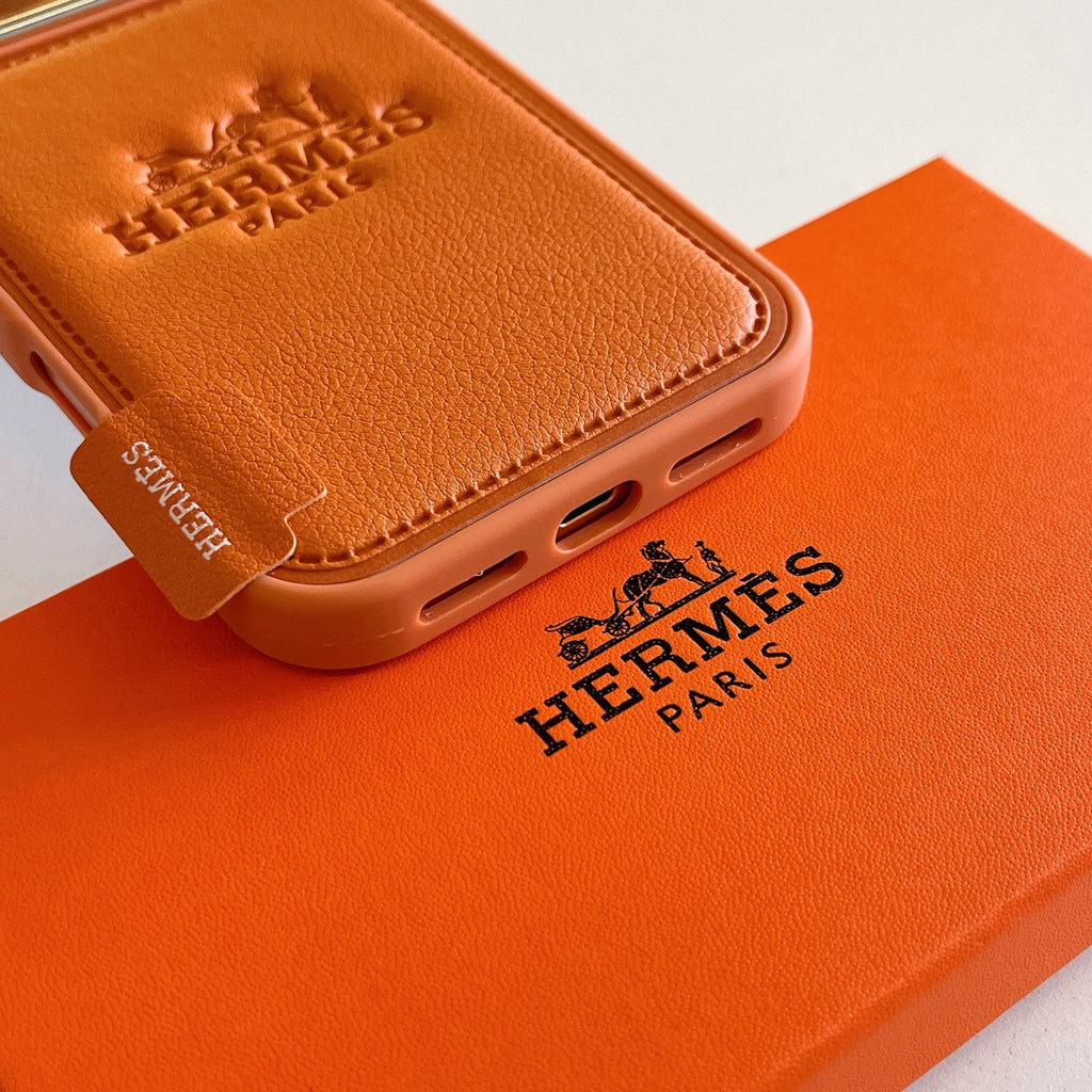 Funda para teléfono con letras y correa de mano a presión