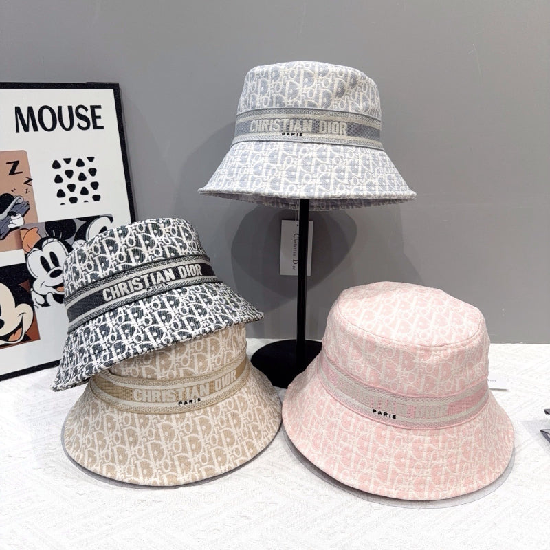 Patterned Bucket Hat with Lettered Band