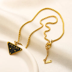 Collar con colgante triangular de acero inoxidable 304 - Opciones de estilo