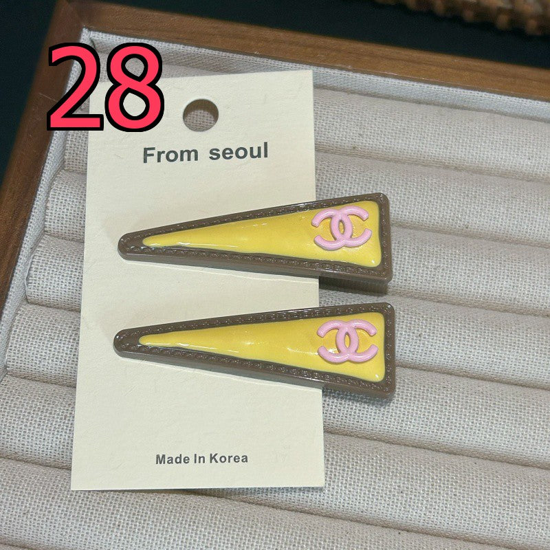 Decorative Hair Clip - Bow, Plaid and Emblem Options